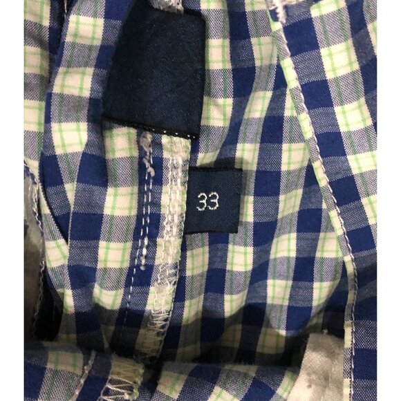 Polo Ralph Lauren Tyler Short Mens 33 Blue Checked Casual Chino Shorts - Picture 4 of 7